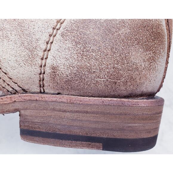 FRYE Veronica Combat Boots Distressed Tan/Beige Women's Size 9 B in VGUC - Picture 15 of 15